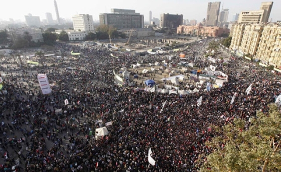 An estimated 500,000 gathered in Cairo's Tahrir Square on Jan 25, 2013.