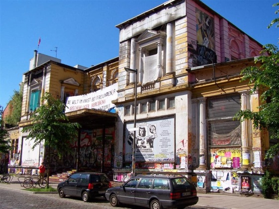 Rote Flora, a squatted theatre occupied since 1989 in Hamburg, Germany.